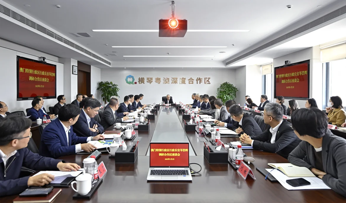 Sam Hou Fai meeting Hengqin